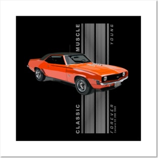 Camaro SS 396 Classic American Muscle Cars Vintage Posters and Art